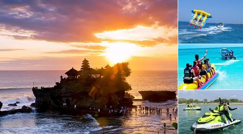 Bali Water Sport and Tanah Lot Tour, Bali Marine Sports Tanah Lot Sunset Tour, Bali Combination Tour Packages, Bali Green Tour