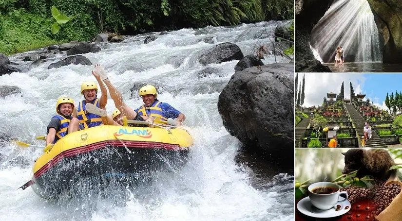 Telaga Waja Rafting Besakih Tour, Bali Rafting Waterfall Tour, Bali Combination Tour Packages, Bali Green Tour